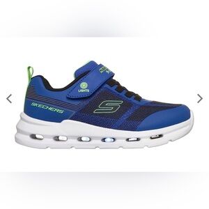 Skechers Kids Black and Blue Air-Cushioned Sneakers